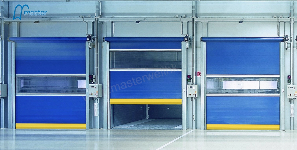 High Performance Industrial Automatic PVC Fabric High Speed Fast Rolling Door Rapid Action Rolling up Door Exterior or Interior High Speed Roller Shutter Doors
