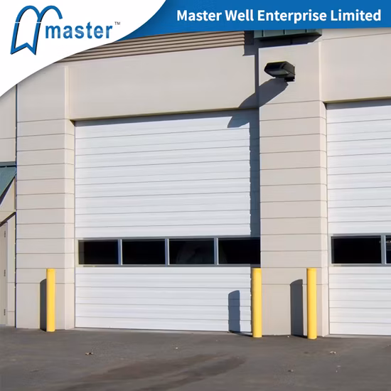 Electrical Commercial Automatic Steel Thermal Insulated High Lifting Roll up Sectional Overhead High Speed Sliding Industrial Doors for Warehouse