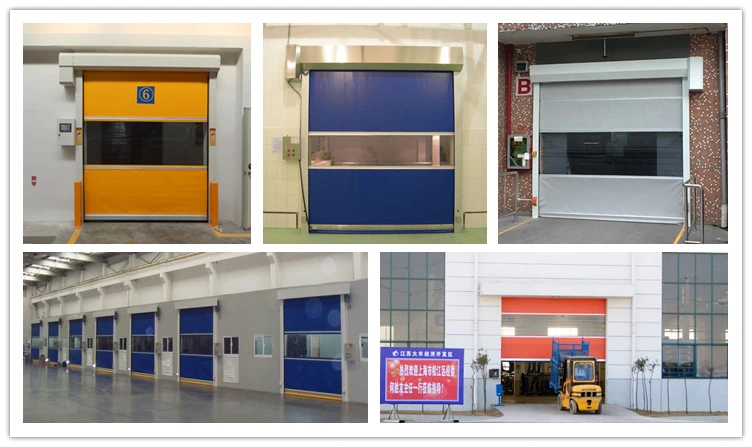Industrial Automatic PVC Fabric High Speed Performance Fast Acting Rapid Rise Overhead Quick Roll up or Roller Shutter Door for Warehouse Exterior or Interior
