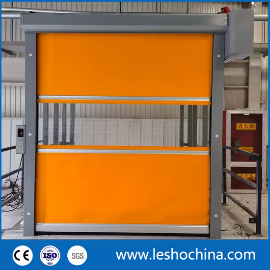 Tecido de PVC automático industrial desempenho de alta velocidade de ação rápida rolo rápido rolamento rápido rolo ou porta do obturador do rolo para armazém